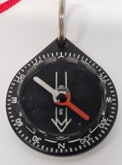Lot of 2 Compasses Silva Sweden Keychain & Vintage Compass Camping Hiking