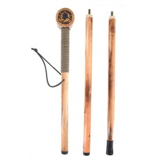 SE 3 Piece 55″ Detachable Pine Wood Walking/Hiking Stick with Metal Brown