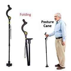 10 Level Walking Stick Adjustable Height Folding Posture Walking Cane for Adults
