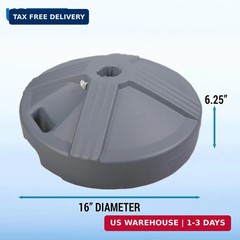 US Weight Durable 50 Pound Fillable Umbrella Base Designed to be Used with a Pat