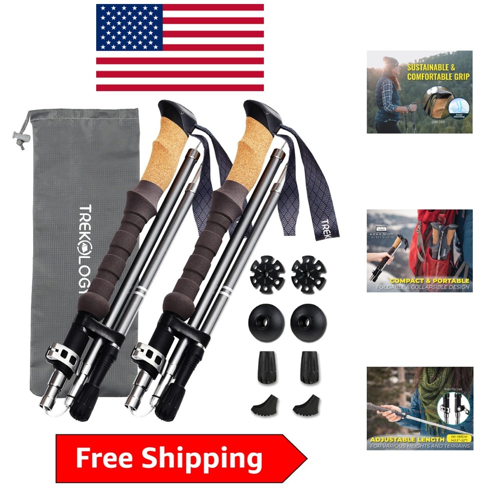 Collapsible Trek-Z Trekking Poles – Ultralight Hiking Poles for All Terrains