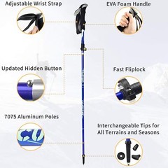 Trekking Poles Collapsible Hiking Poles – Aluminum Alloy 7075 Trekking Sticks…