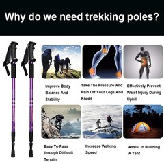 Collapsible Hiking Poles — Lightweight, Anti-Shock, Adjustable for All Terrain