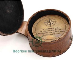 Handmade Brass Sundial Compass – Thoreau Dream Chaser Quote – Go Confidently in