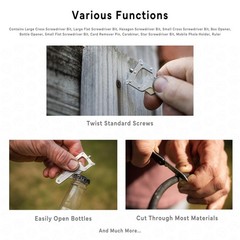 PELZ Mini Pocket Knife Tool SILVER – Compact Stainless Steel Keychain Mult