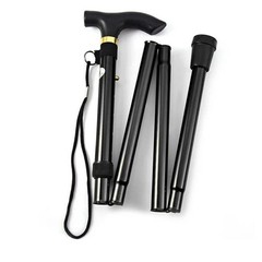 Folding Aluminum Trekking Pole – Collapsible Hiking Walking Cane Travel Stick