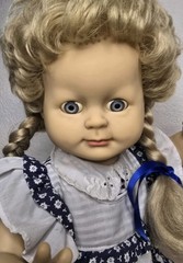 Cute plastic doll Schildkröt Doll 50 cm sleeping eyes collector vintage