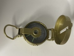 Vintage Lensatic Compass Liquid Filled Edge from Japan Functional