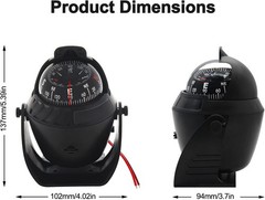 Pivoting Sea Marine Compass with Mount For Boat Caravan Truck Car Navigation