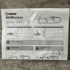 Kahtoola MICROspikes Footwear Traction Size Small for Hiking & Trekking