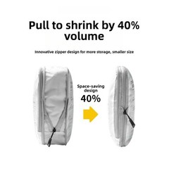 Polyester Waterproof Storage Bag Compressible for Travel with Handle 35x27cm
