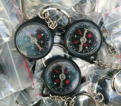 (20 PCS) Mini Compass with Chain Ring – USA Seller