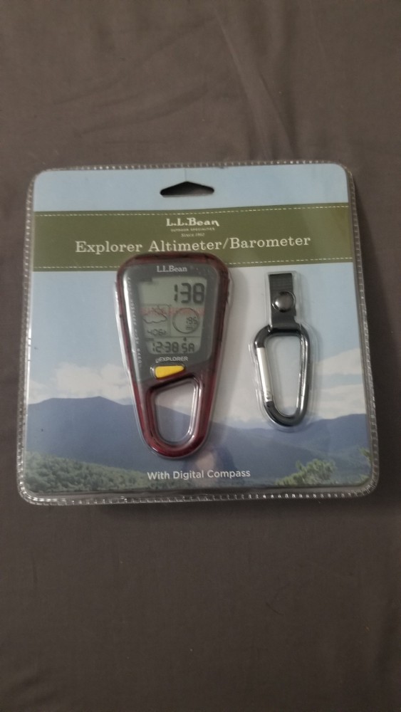 L.L. LL Bean Handheld Altimeter With Digital Compass And Barometer Rare NIP