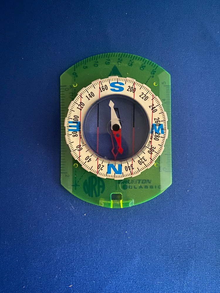 BRUNTON Classic Compass Optic Green Baseplate Map Compass With NRA Logo
