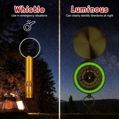 Navigation Compass, Hiking Compass with Luminous Function, Waterproof Pocket …
