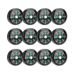 12pcs Mini Pocket Compass Easy Read For Hiking Camping Outdoor