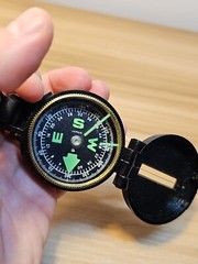 Vintage Lensatic Compass Engineer with Original Box Japan Model No. 70372/550