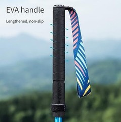 Trekking Poles -2 Ultralight Collapsible Carbon Fiber A#Aluminum Rainbow-110cm