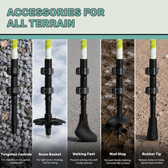 100% 3K Carbon Fiber Trekking Poles for Hiking Ultralight Collapsible Hiking Pol