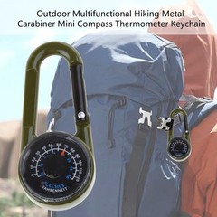 Outdoor Carabiner with Compasses and Thermometers Snap Hook keychains Enduring