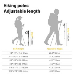 Naturehike ST03 Snow Pro Trekking Poles Outdoor Aluminum Alloy Camping Hiking Ca