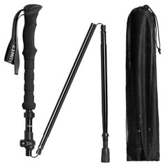 Collapsible Walking Stick Adjustable Lightweight Black for Hiking Camping