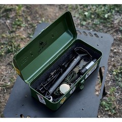 Metal Field Organizer Box with Handle and for interior Lining for Camping