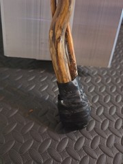 48″ Hand Carved Finished Wood Twisted Curled Hiking Walking Stick Cane
