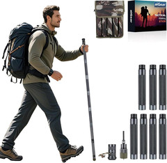 H2 Survive Tactical Walking Stick, 7-In-1 Staff with Multi-Tool | Aerospace-Grad