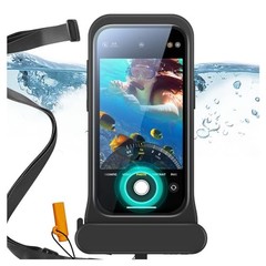 Waterproof Phone Pouch for iPhone 13 Pro / 14 Pro / 15 Pro, Underwater Black