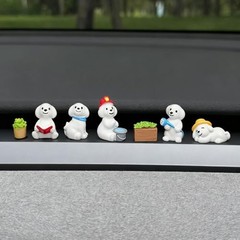 Mini Dog Figurines Cute Car Dashboard Decor, 12 Pcs Dog Car Accessories