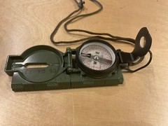 CAMMENGA LENSATIC MILITARY COMPASS New PHOSPHORESCENT MODEL 27 OD Green