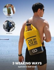 Waterproof Dry Bag with Phone Pouch – 5L/10L//30L/40L 20L Lemon Yellow