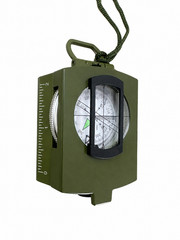 Military Lensatic Compass with Carrying Bag – Waterproof Army Green Survival Com