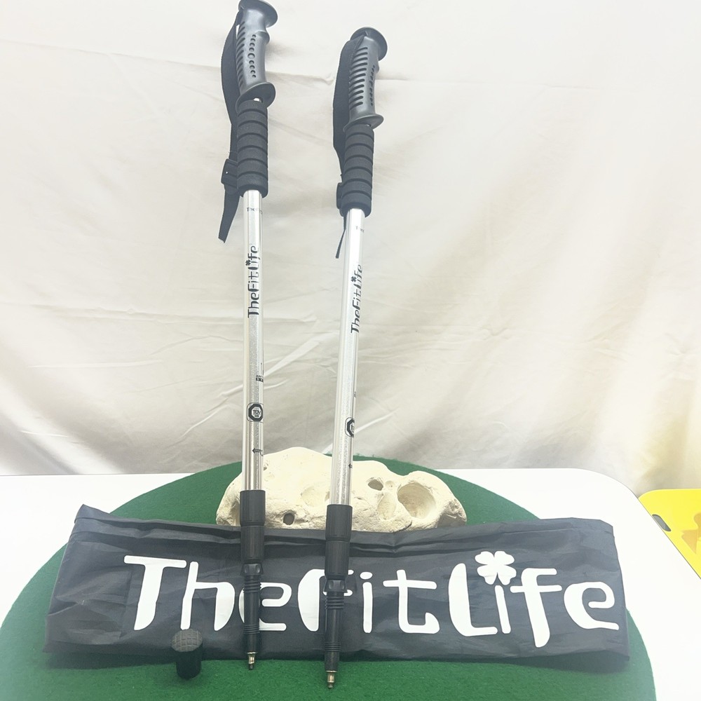 Trail Buddy Trekking Poles 105-135CM Black .. Anti-shock By The Fit Life