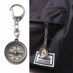 Mini Keychain Compass Vintage Metal Survival Pocket Compass Camping Hiking