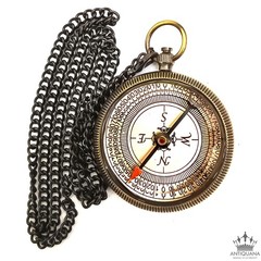 Brass Compass in Wooden & Leather Case – 2025 Graduation Gift for Him, Colleg…