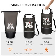 Waterproof Dry Bag for Women and Men,10L Roll Top Lightweight Storage Bag
