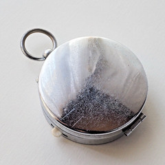 Vintage YCM Pocket Compass Made in Japan Working Needle Stopper Flip Lid Case