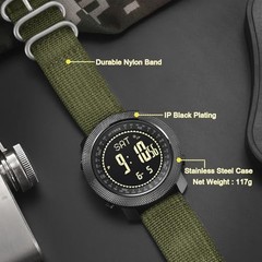 AVTREK Mens Outdoor Sport Tactical Survival Watches Hiking Digital Wrist GREEN
