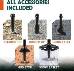 Compact Trek-Z Trekking Poles for Men & Women – Foldable, Lightweight & Durable
