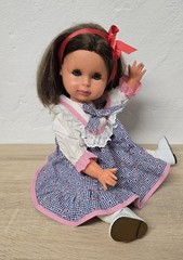 Vintage ELA doll, 42 cm, talking doll, made in Germany, sleeping eyes, very…