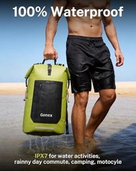 Waterproof Ultralight TPU Backpack Roll Top Dry Bag, Kayaking | Back 35L Green