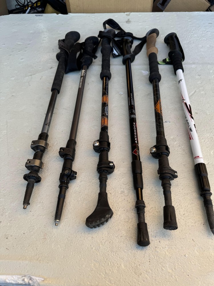 6 Assorted Outdoor Products Trekking Walking Hiking Poles Sticks.