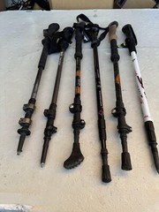 6 Assorted Outdoor Products Trekking Walking Hiking Poles Sticks.