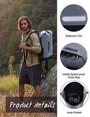 Waterproof Backpack for Men/30L/40L, Floating Dry Bag Kayak, Dry 20L Gray