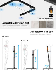 Walking Pad Handle Bar Attachment Only, Compatible with Walking Pads 22.4″ Wide,