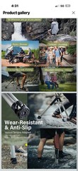 STEP2GOLD Ta-Da Chair Series 2, Portable Trekking Hiking Pole – 36.2” Black