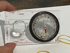Vintage Coleman Liquid Filled Scale Hiking / Camping Map Compass Collectible
