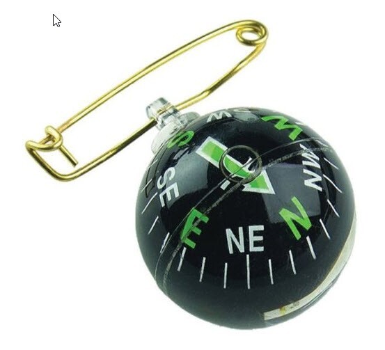Allen Pin-On Compass ~ FREE SHIPPING